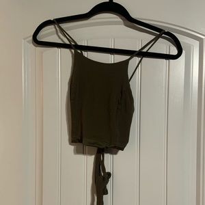 Forest green cropped top